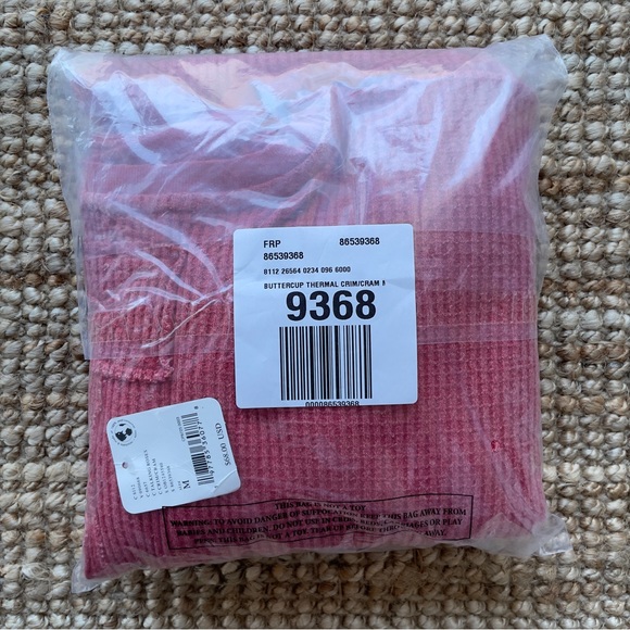 NEW Free People We The Free Buttercup Thermal In Talking Roses Red - Picture 6 of 13